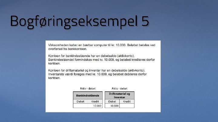 Bogføringseksempel 5 