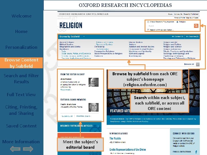 OXFORD RESEARCH ENCYCLOPEDIAS Welcome Home Personalization Browse Content by Subfield Browse by subfield from