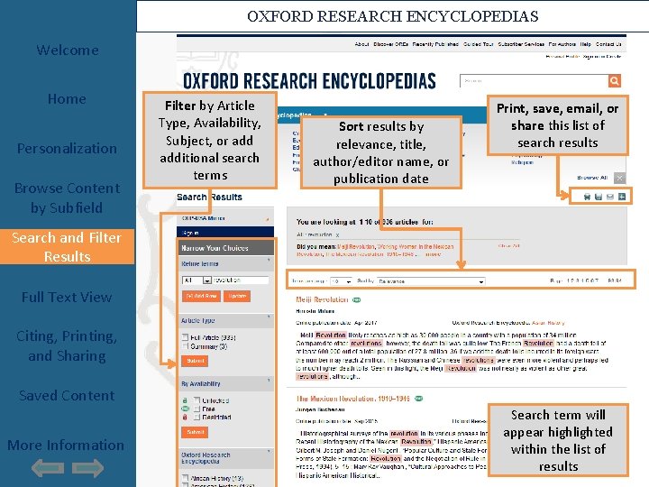 OXFORD RESEARCH ENCYCLOPEDIAS Welcome Home Personalization Browse Content by Subfield Filter by Article Type,