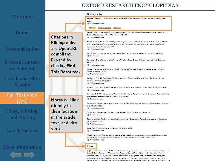 OXFORD RESEARCH ENCYCLOPEDIAS Welcome Home Personalization Browse Content by Subfield Citations in Bibliography are