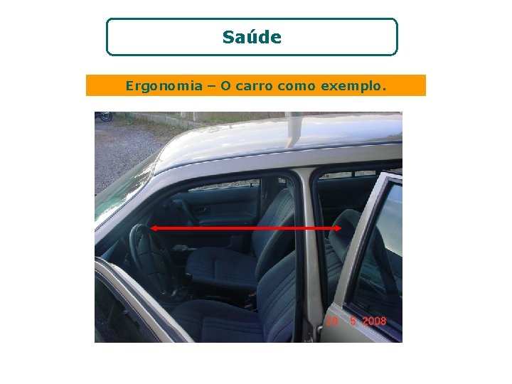 Saúde Ergonomia – O carro como exemplo. 