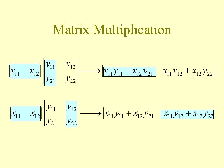 Matrix Multiplication 