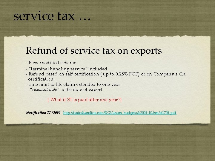 service tax … Refund of service tax on exports - New modified scheme -