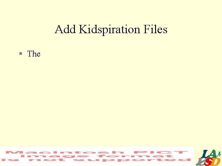 Add Kidspiration Files § The 