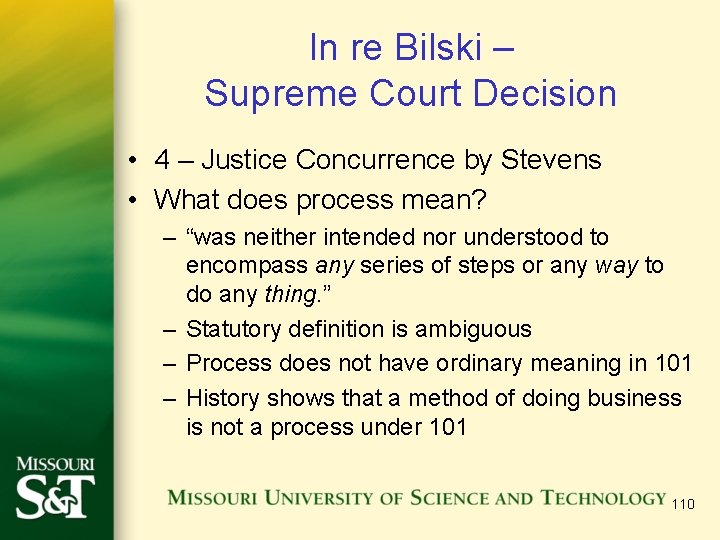 In re Bilski – Supreme Court Decision • 4 – Justice Concurrence by Stevens