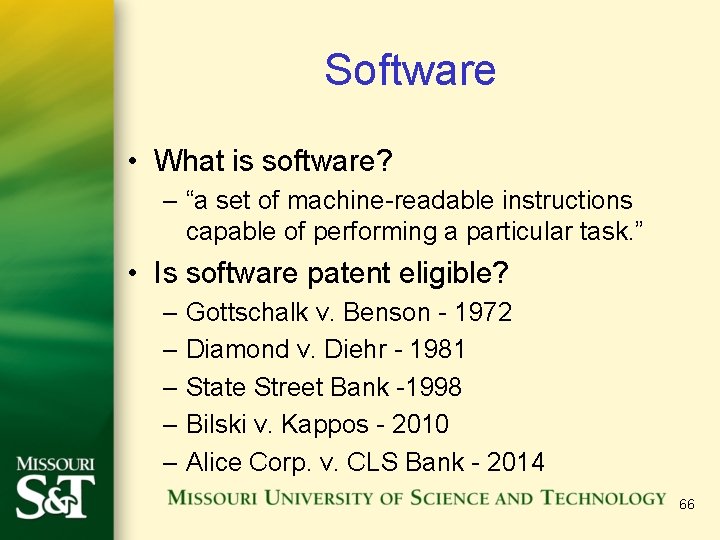 Software • What is software? – “a set of machine-readable instructions capable of performing