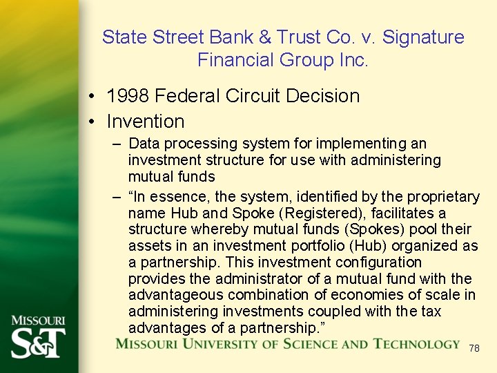 State Street Bank & Trust Co. v. Signature Financial Group Inc. • 1998 Federal