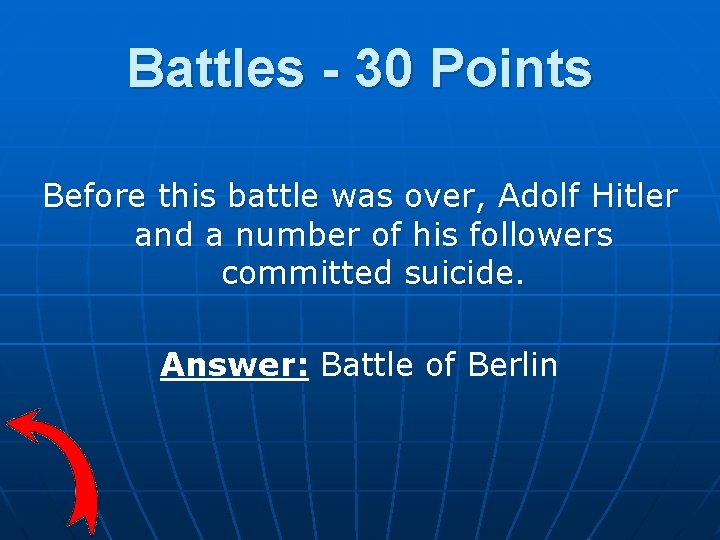 Battles - 30 Points Before this battle was over, Adolf Hitler and a number