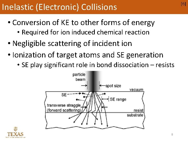 [6] Inelastic (Electronic) Collisions • Conversion of KE to other forms of energy •