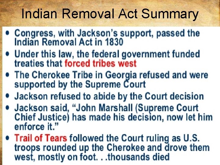 Indian Removal Act Summary 