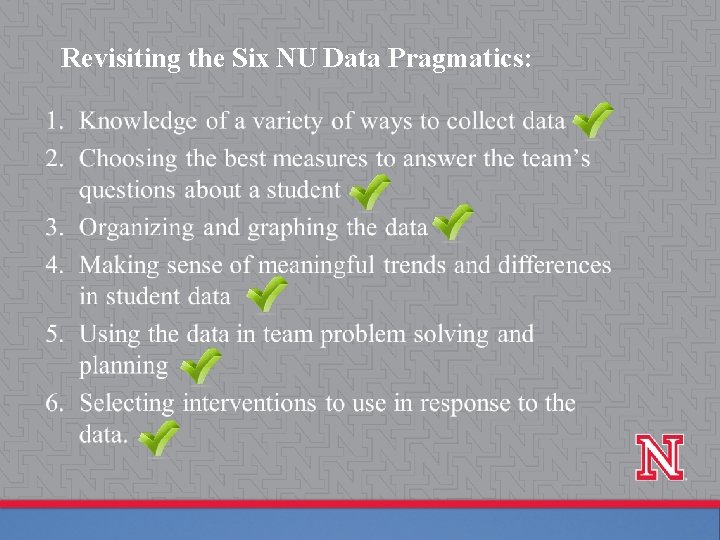 Revisiting the Six NU Data Pragmatics: 