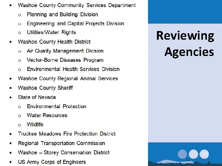 Reviewing Agencies 11 