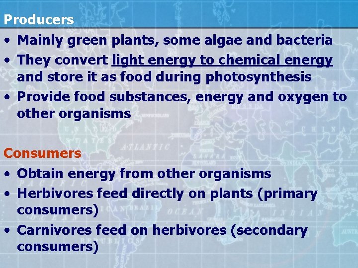 Chapter 21 Ecology Objectives Students should be able