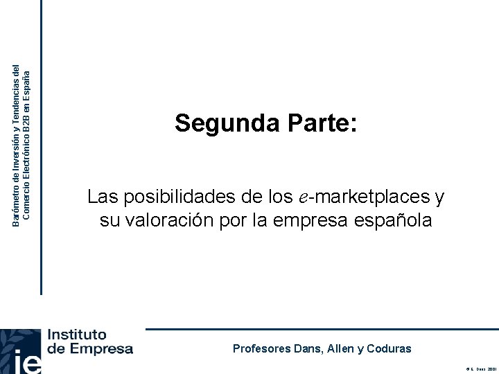 Barómetro de Inversión y Tendencias del Comercio Electrónico B 2 B en España Segunda