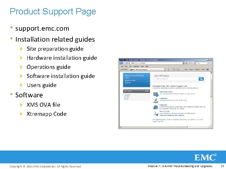Product Support Page • support. emc. com • Installation related guides 4 Site preparation