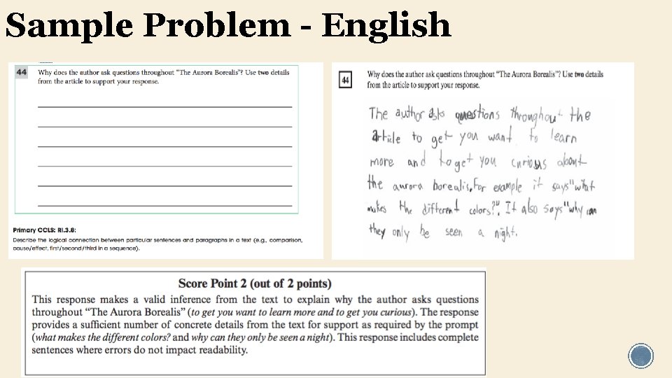 Sample Problem - English 