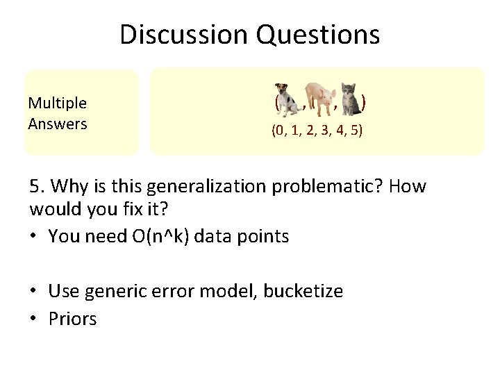 Discussion Questions Multiple Answers `( , , ) (0, 1, 2, 3, 4, 5)