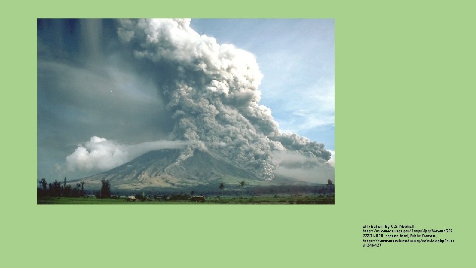 attribution: By C. G. Newhall http: //volcanoes. usgs. gov/Imgs/Jpg/Mayon/329 23351 -020_caption. html, Public Domain,