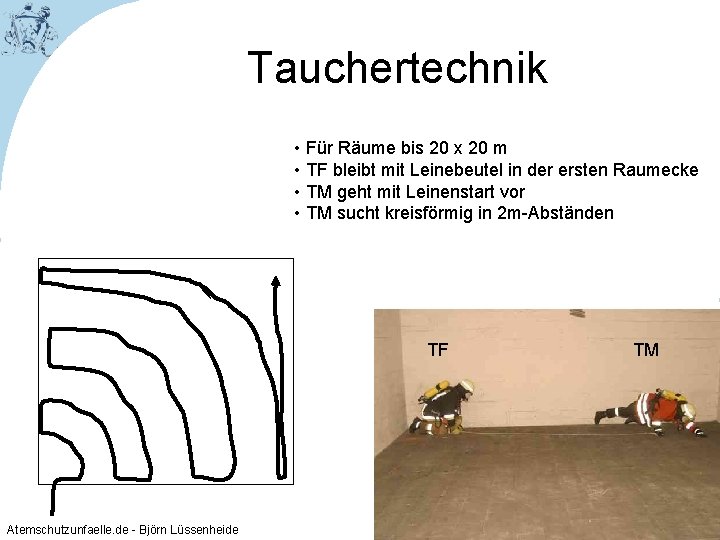 Tauchertechnik • Für Räume bis 20 x 20 m • TF bleibt mit Leinebeutel