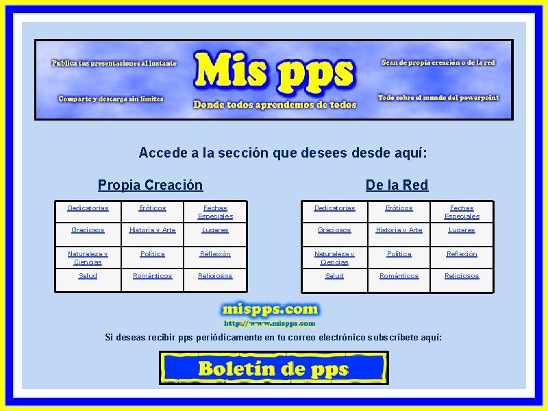 Accede a la sección que desees desde aquí: Propia Creación De la Red Dedicatorias