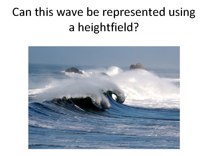 Can this wave be represented using a heightfield? 