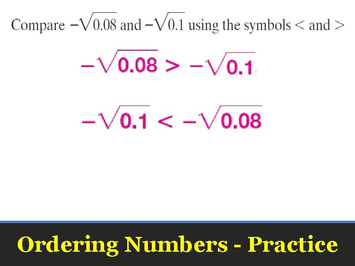 Ordering Numbers - Practice 