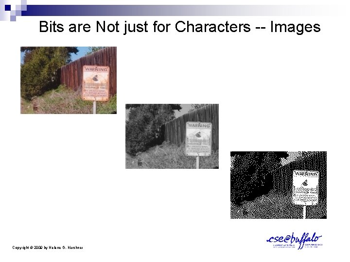 Bits are Not just for Characters -- Images Copyright © 2009 by Helene G.