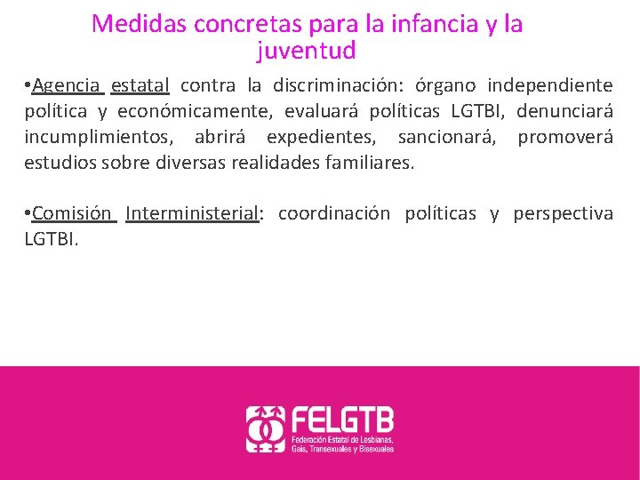 Medidas concretas para la infancia y la juventud • Agencia estatal contra la discriminación: