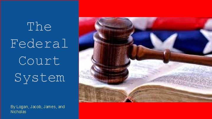 The Federal Court System By Logan, Jacob, James, and Nicholas 