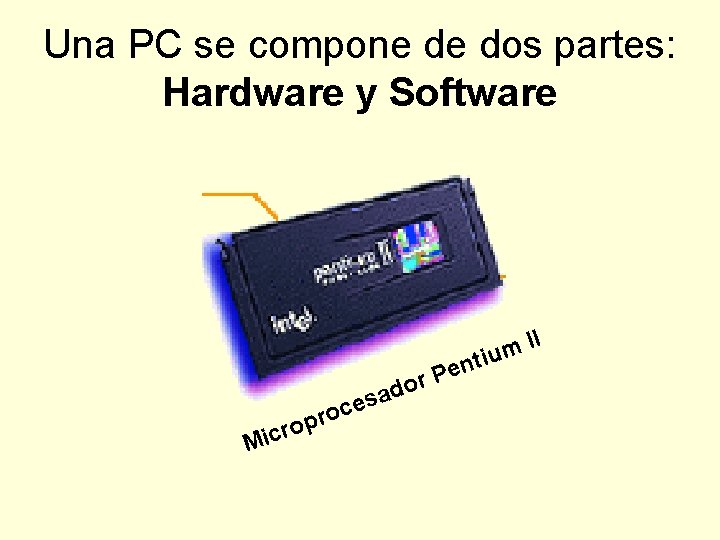 Una PC se compone de dos partes: Hardware y Software e P r ado