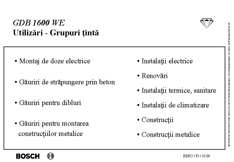 • Montaj de doze electrice • Găuriri de străpungere prin beton • Instalaţii • Montaj de doze electrice • Găuriri de străpungere prin beton • Instalaţii