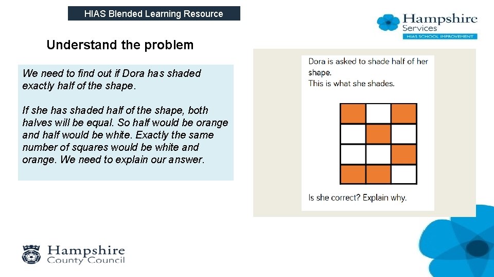 HIAS Blended Learning Resource Understand the problem We need to find out if Dora