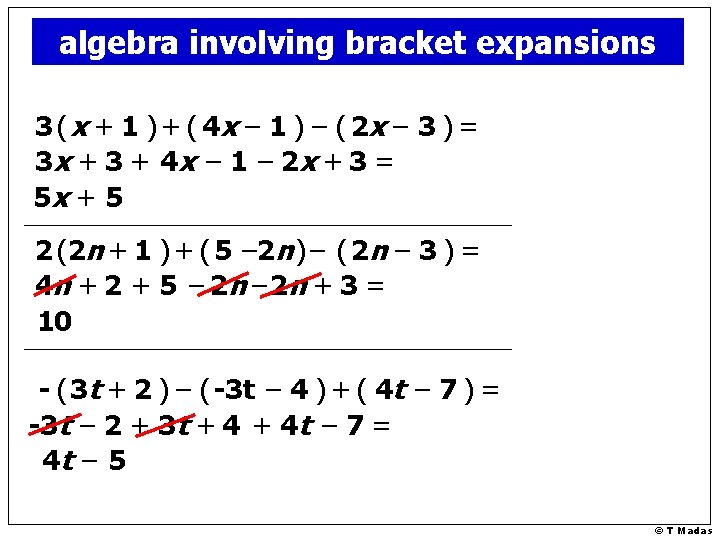 algebra involving bracket expansions 3 ( x + 1 ) + ( 4 x