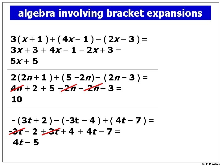 algebra involving bracket expansions 3 ( x + 1 ) + ( 4 x