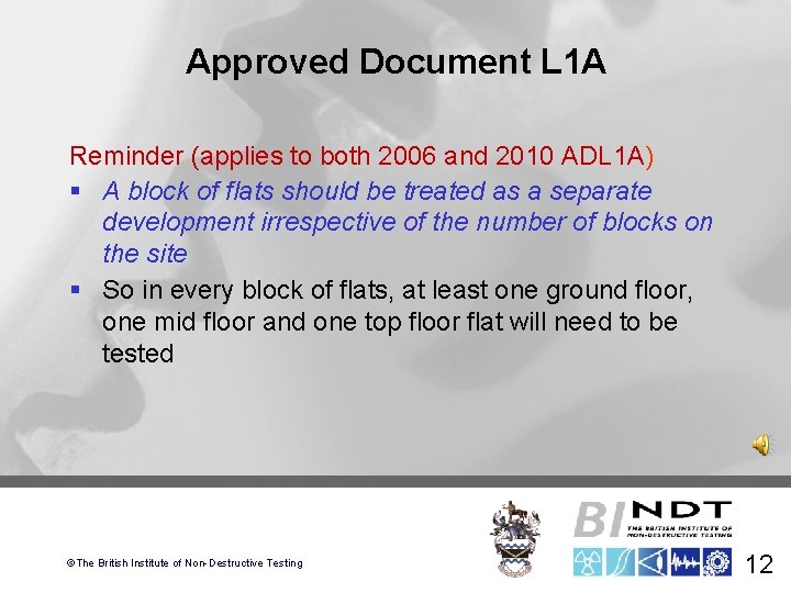 Approved Document L 1 A Reminder (applies to both 2006 and 2010 ADL 1