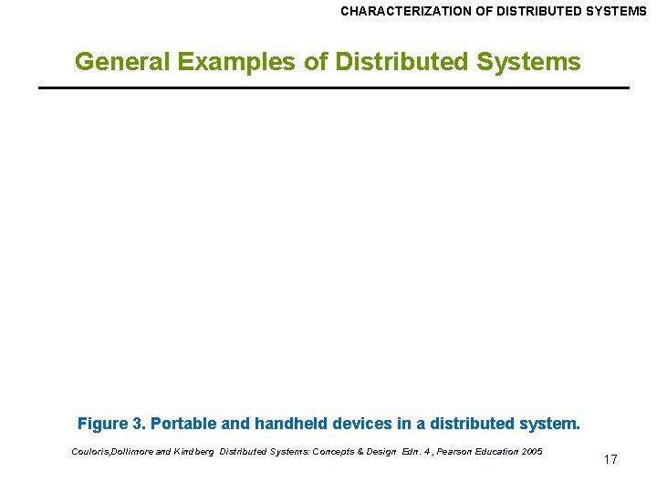CHARACTERIZATION OF DISTRIBUTED SYSTEMS General Examples of Distributed Systems Figure 3. Portable and handheld