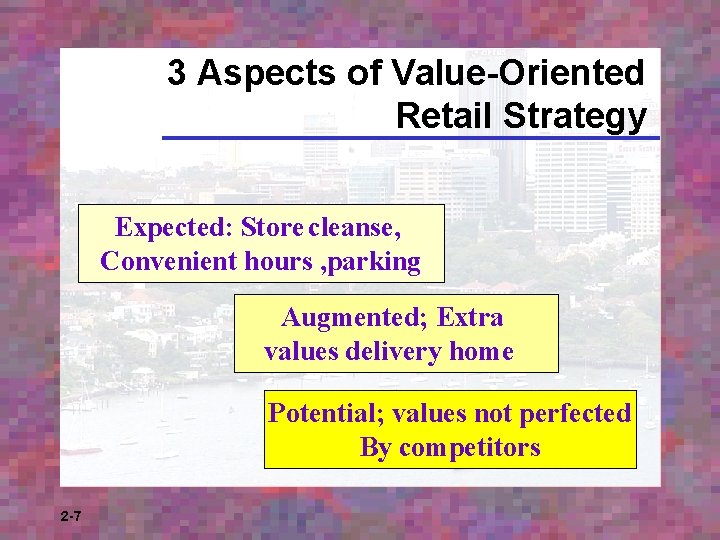 3 Aspects of Value-Oriented Retail Strategy Expected: Store cleanse, Convenient hours , parking Augmented;