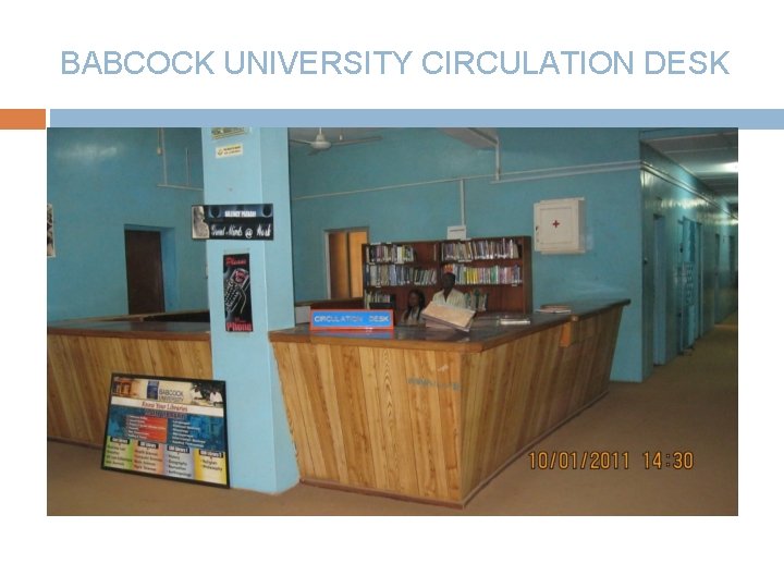 BABCOCK UNIVERSITY CIRCULATION DESK 