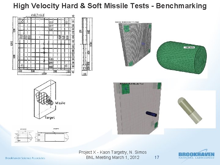 High Velocity Hard & Soft Missile Tests - Benchmarking Project X - Kaon Targetry,