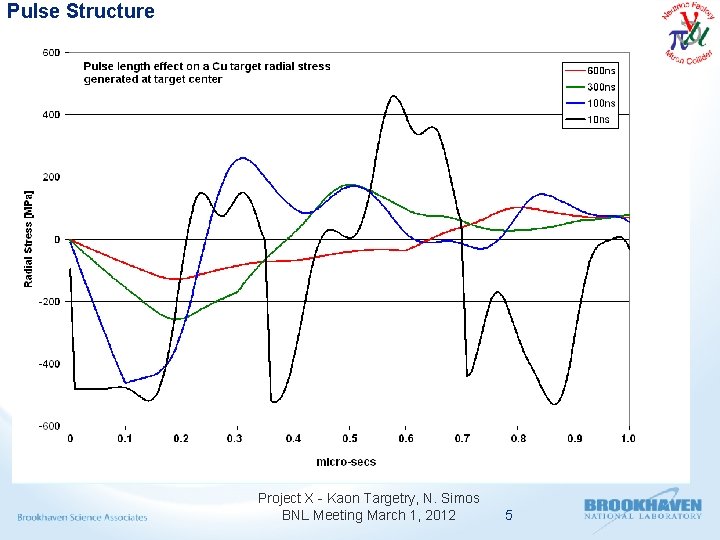 Pulse Structure Project X - Kaon Targetry, N. Simos BNL Meeting March 1, 2012