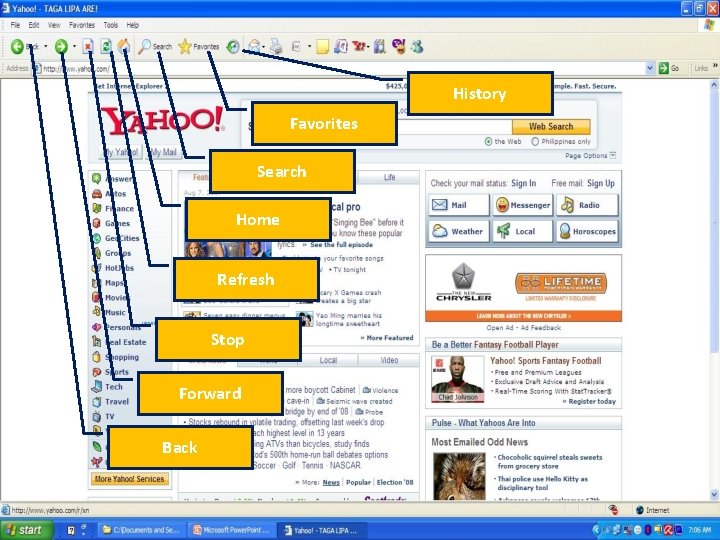 History Favorites Search Home Refresh Stop Forward Back 