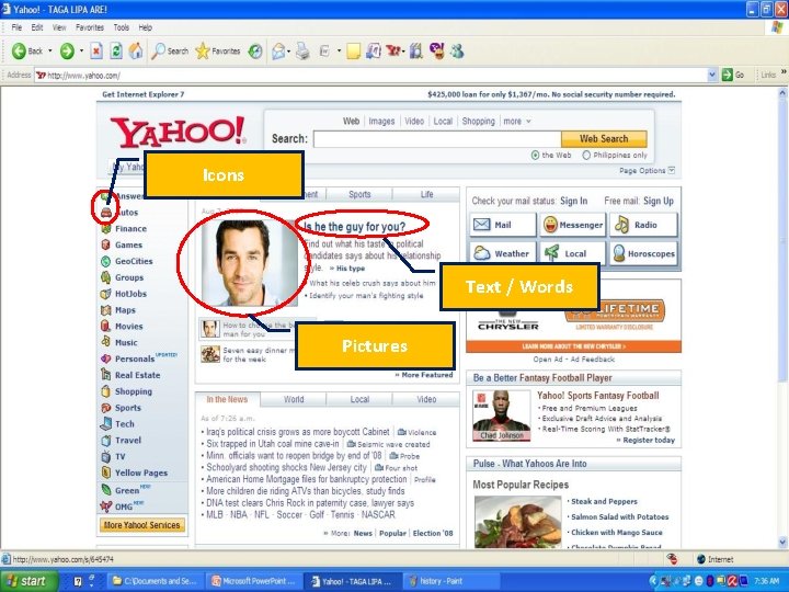 Icons Text / Words Pictures 