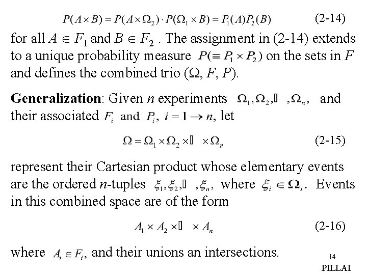 (2 -14) for all A F 1 and B F 2. The assignment in