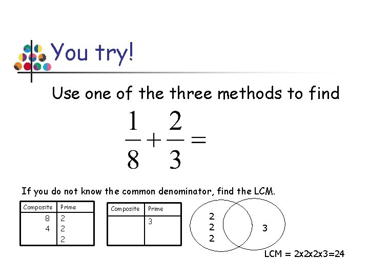 You try! Use one of the three methods to find If you do not