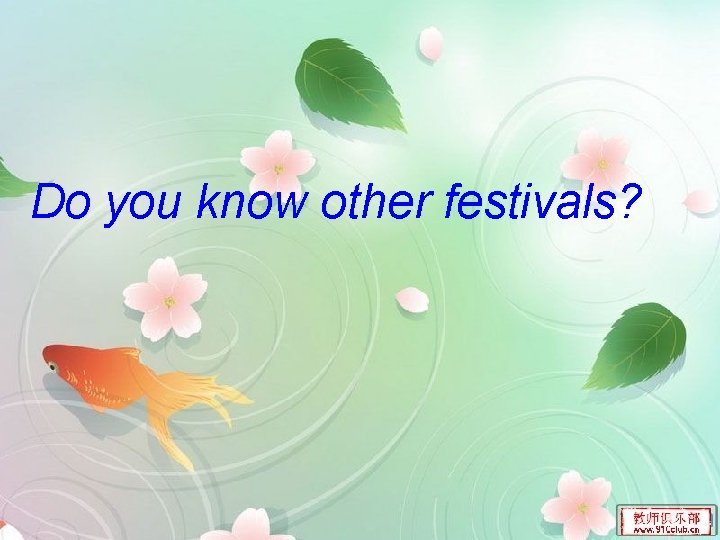 Do you know other festivals? 