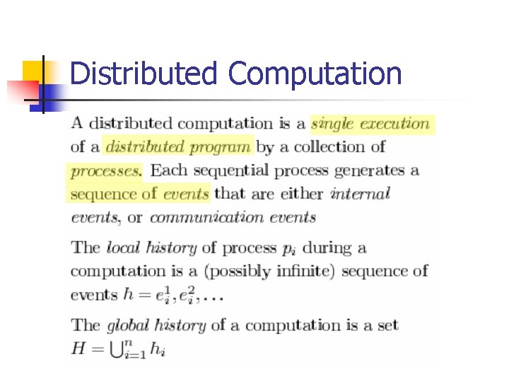 Distributed Computation 