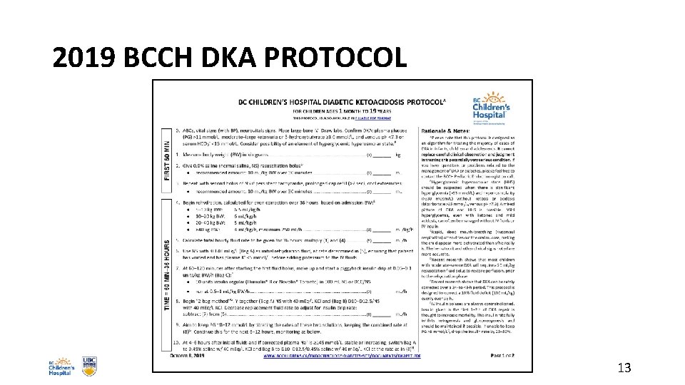 2019 BCCH DKA PROTOCOL 13 