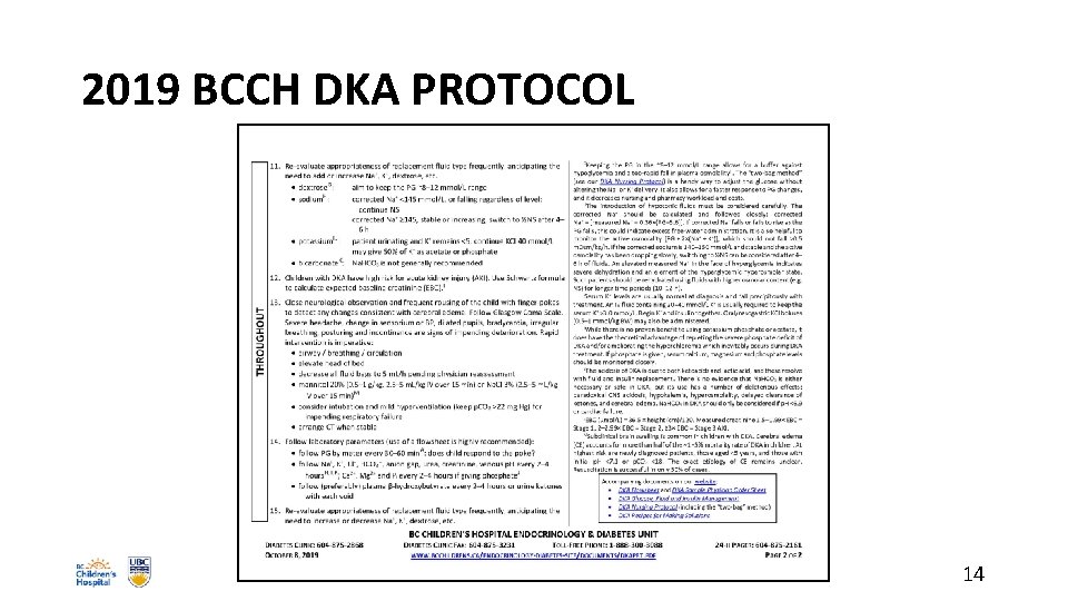2019 BCCH DKA PROTOCOL 14 
