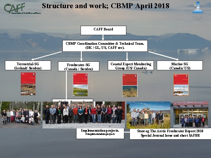 Structure and work; CBMP April 2018 CIRCUMPOLAR BIODIVERSITY MONITORING PROGRAM CAFF Board CBMP Coordination