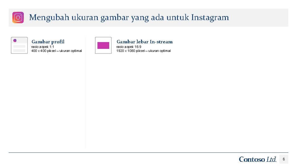 Mengubah ukuran gambar yang ada untuk Instagram Gambar profil Gambar lebar In-stream rasio aspek